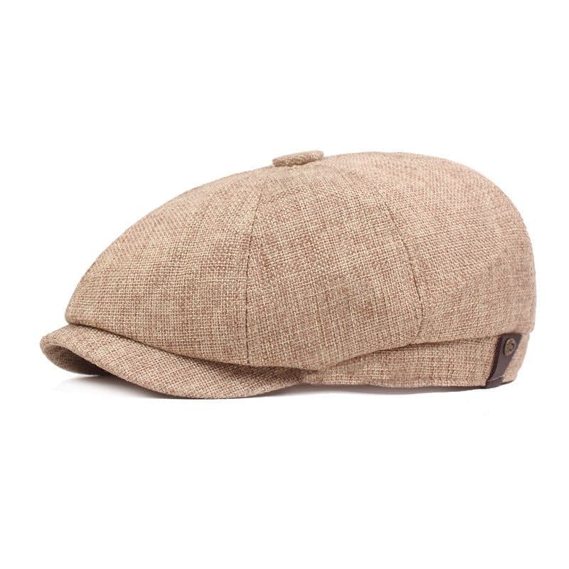 image-Cotton Linen Beret - Light Grey M (56-58cm)