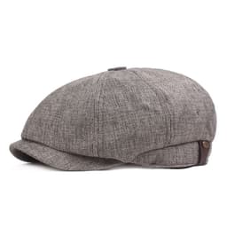 image-Cotton Linen Beret - Light Grey M (56-58cm)