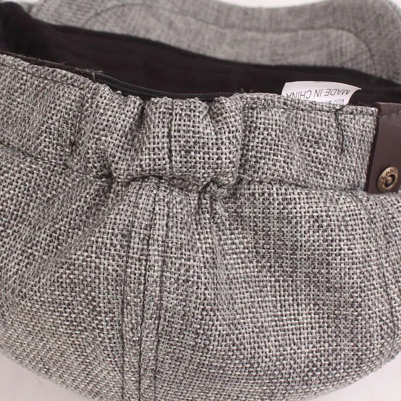 image-Cotton Linen Beret - Light Grey M (56-58cm)