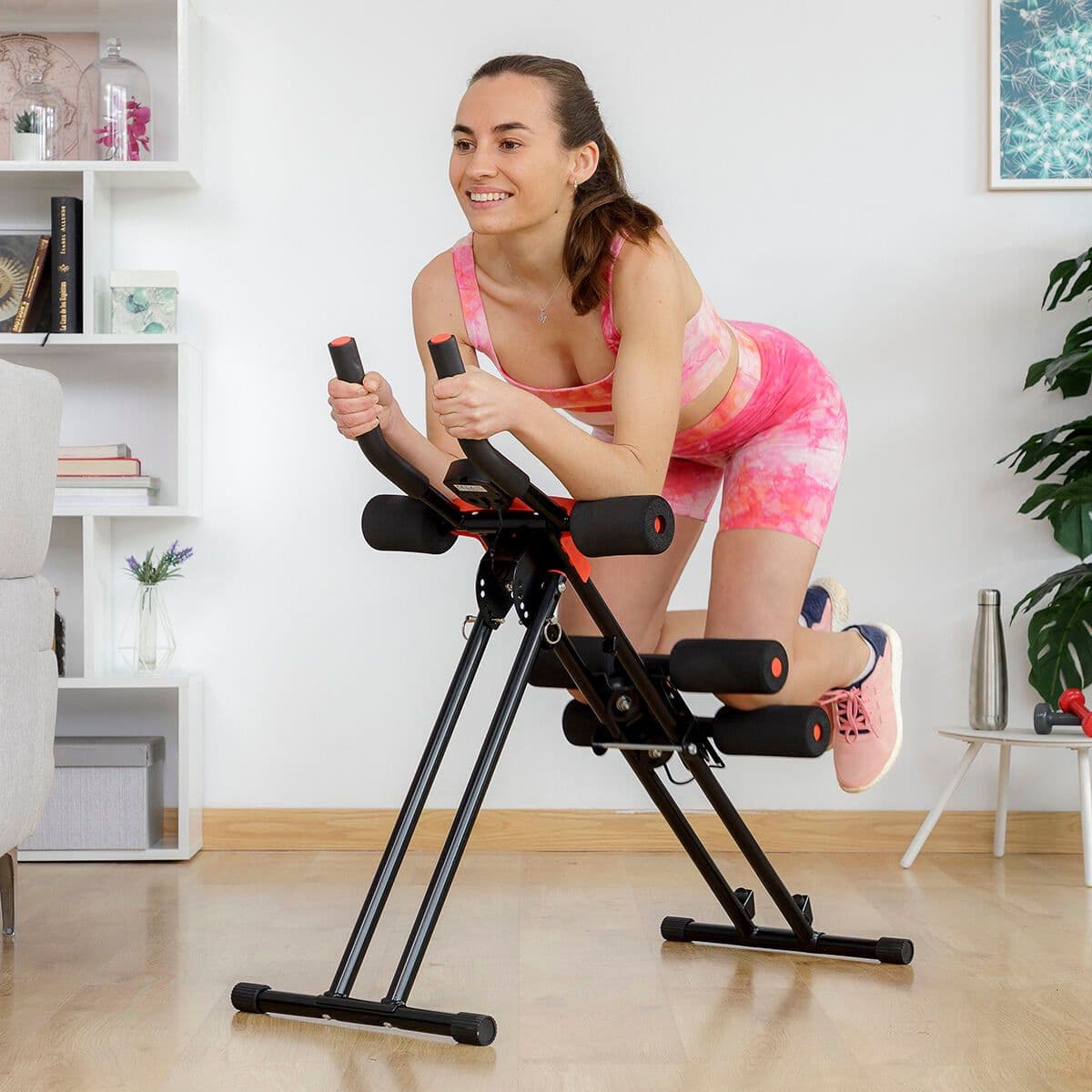image-Folding Abdominal Machine with Exercise Guide Plawer InnovaGoods