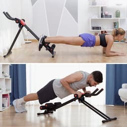 image-Folding Abdominal Machine with Exercise Guide Plawer InnovaGoods