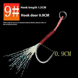 image-Binding Wire Bright Wire Boat Fishing Sea Fishing Lure Fish Lead Bait Bright Wire Iron Plate Single Hook Fishhook