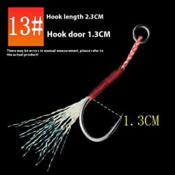 image-Binding Wire Bright Wire Boat Fishing Sea Fishing Lure Fish Lead Bait Bright Wire Iron Plate Single Hook Fishhook