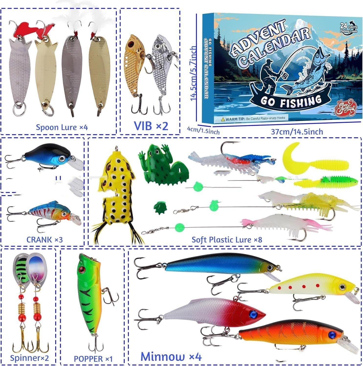 image-Christmas Advent Calendar Fishing Gear Set
