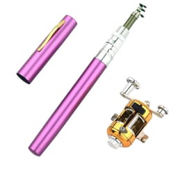 image-Portable Telescopic Pocket Stream Fishing Rod Ice Rod Sea Fishing Rod 1m Pen Fishing Rod Kit