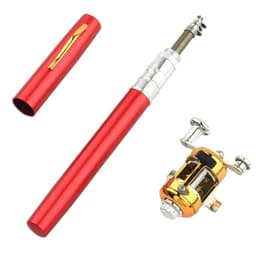 image-Portable Telescopic Pocket Stream Fishing Rod Ice Rod Sea Fishing Rod 1m Pen Fishing Rod Kit