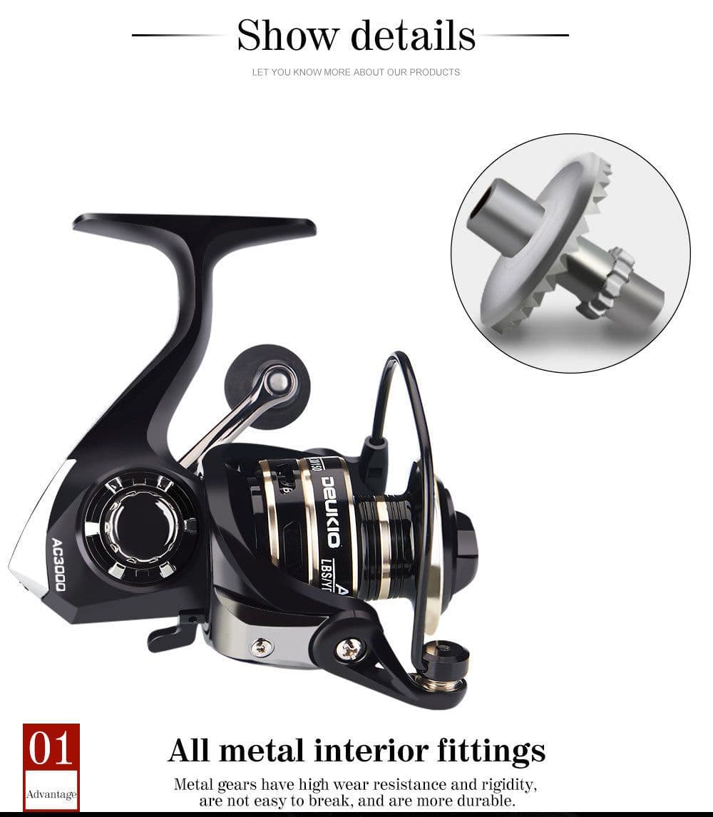 image-Fishing Wheel Metal Fishing Reel Bait Telescopic Fishing Rod Wheel