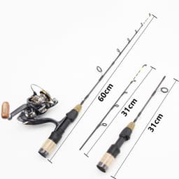 image-Double Tip Ice Fishing Winter Spinning Wheel Tackle Set Fishing Rod