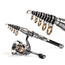 image-Carbon Ultra-short Mini Sea Fishing Rod Throwing Rod Retractable Handle