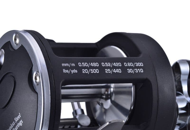 image-Trolling Fishing Reel Saltwater Right Hand Sea Bait Casting Fishing Reel Black