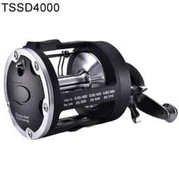 image-Trolling Fishing Reel Saltwater Right Hand Sea Bait Casting Fishing Reel Black