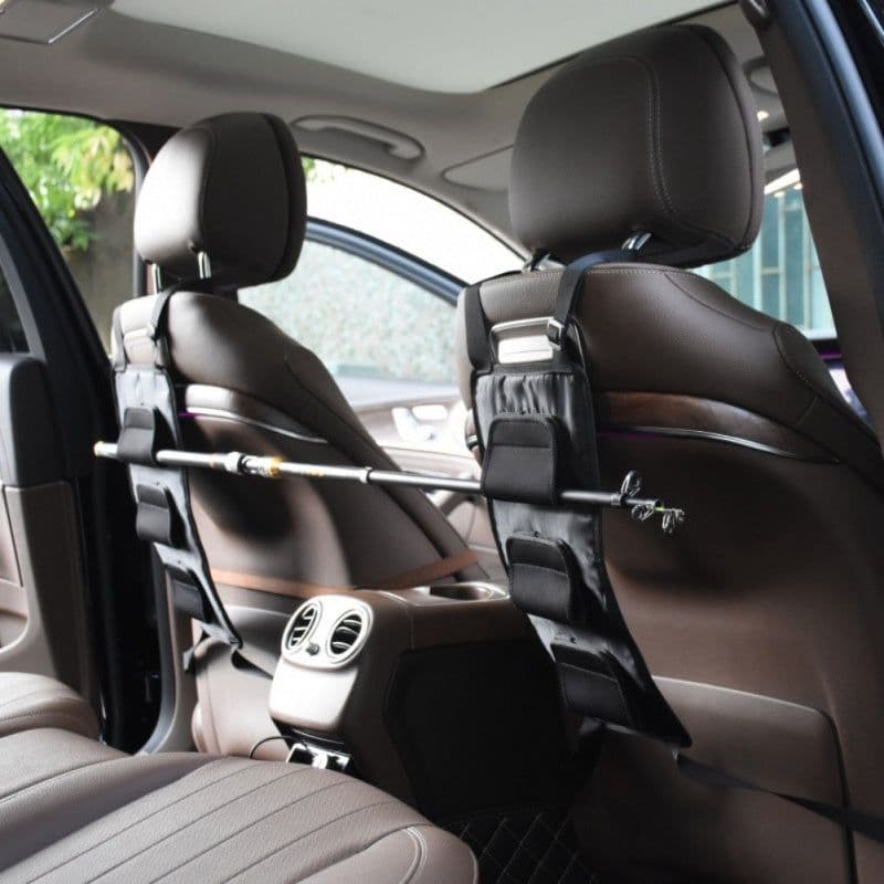 image-Car Seat Oxford Cloth Fishing Rod Hanging Bag Car Rear Seat Fixing Belt