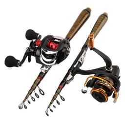 image-Telescopic Rock Fishing Rod Spinning Fly Carp Feeder Carbon Fiber Pesca Mini Travel Rod Reel Seat