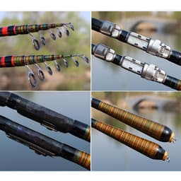 image-Telescopic Rock Fishing Rod Spinning Fly Carp Feeder Carbon Fiber Pesca Mini Travel Rod Reel Seat