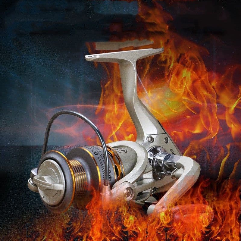 image-Metal Head Fishing Reel, Fishing Reel, Metal Handle