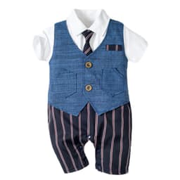 image-Infant Boy Baby Gentleman Outing Clothes One-Piece Suit Romper