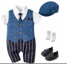 image-Infant Boy Baby Gentleman Outing Clothes One-Piece Suit Romper