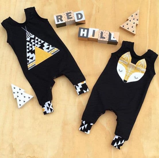 image-Trendy Pattern Men's And Women's Baby Cotton One-piece