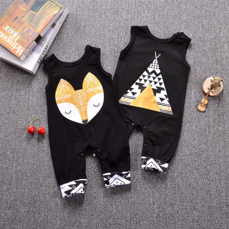 image-Trendy Pattern Men's And Women's Baby Cotton One-piece