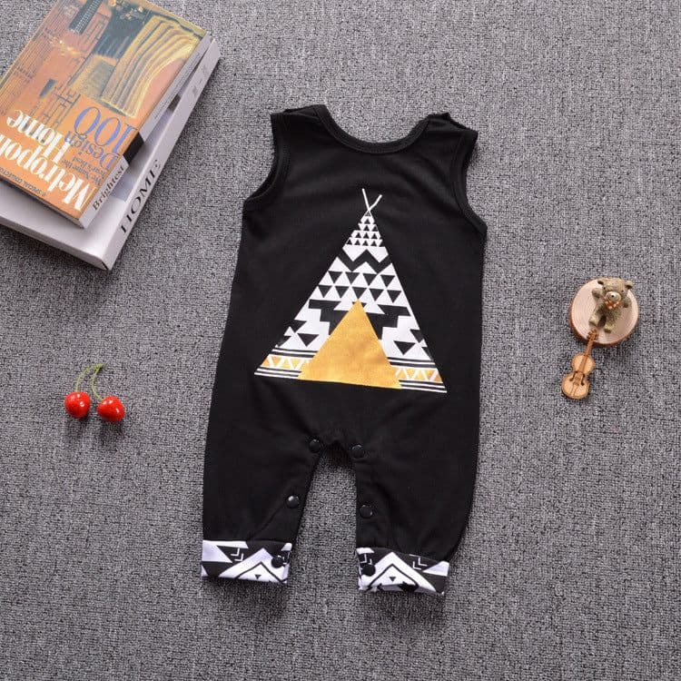 image-Trendy Pattern Men's And Women's Baby Cotton One-piece