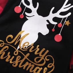 image-Santa's Elk Romper Red Plaid Christmas Romper