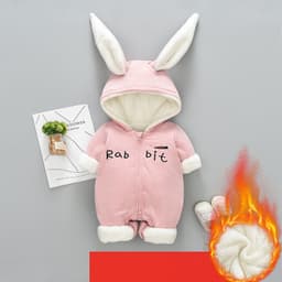 image-One Piece Clothes, Winter Thick Hugging Clothes, Winter Clothes, Newborn Down Cotton Padded Clothes, Baby Men's Going Out Clothes