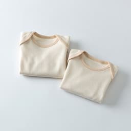 image-Custom Printed Bio Cotton Organic Baby Rompers Plain Baby Onesie Long Sleeves Manufacturer Organic Baby Clothing