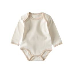 image-Custom Printed Bio Cotton Organic Baby Rompers Plain Baby Onesie Long Sleeves Manufacturer Organic Baby Clothing