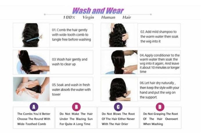 image-Human Hair Loose Deep Lace Frontal Wigs 13x4 Headgear