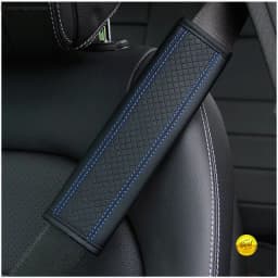 image-Fiber Leather Embossed Car Seat Belt Shoulder Cover