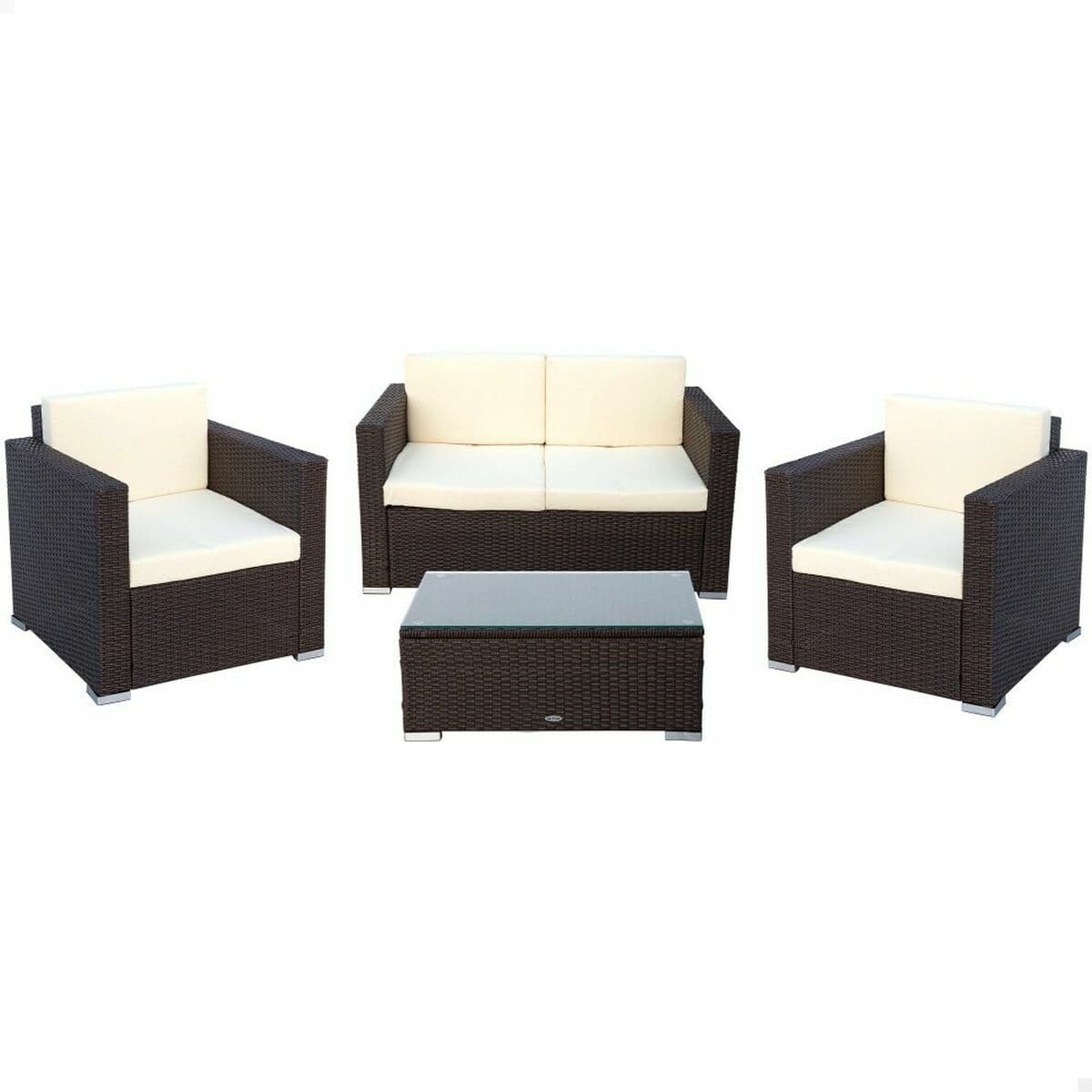 image-Garden furniture Aktive Black Cream 128 x 72 cm