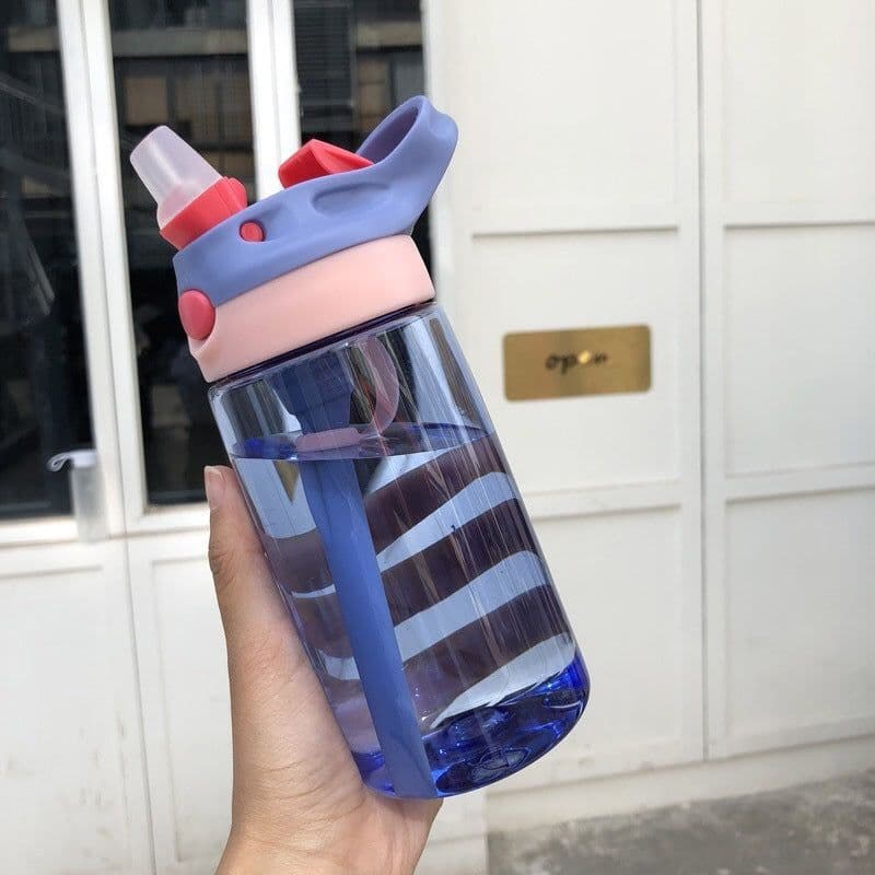 image-Children's water cup, baby straw cup, leak-proof cup