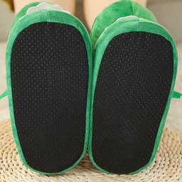 image-Cotton Slippers Mouth Will Move Plush Cute Funny Indoor Winter Couple Soft Bottom Plush Toys Indoor Slippers