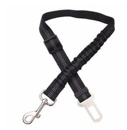 image-Adjustable Dog Seat Belt Dog Car Seatbelt Harness Leads Elastic Reflective Safety Rope