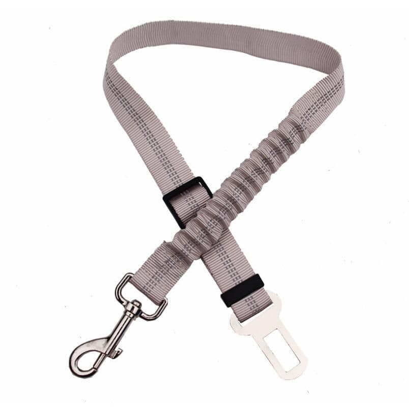 image-Adjustable Dog Seat Belt Dog Car Seatbelt Harness Leads Elastic Reflective Safety Rope