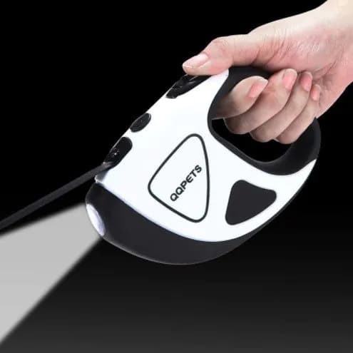 image-Pet Dog Automatic Retractable Fiber Leash Night Safety LED Shining Automatic Stretching Dog Hand Holding Rope Pet Supplies