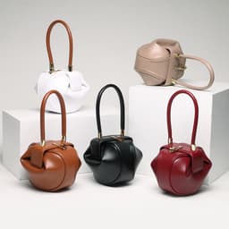 image-Leather handbags fashion dumplings handbag