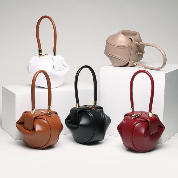 image-Leather handbags fashion dumplings handbag