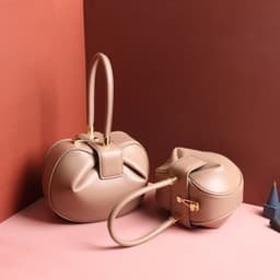 image-Leather handbags fashion dumplings handbag