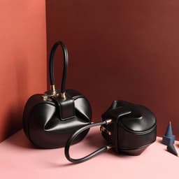 image-Leather handbags fashion dumplings handbag