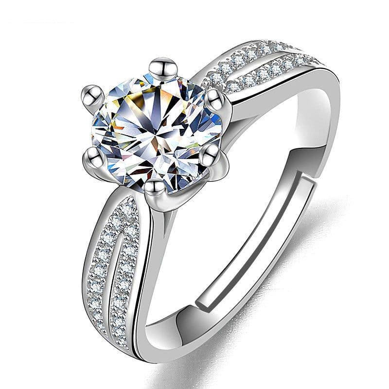 image-Female Ring Imitation Moissan Diamond Ring Female