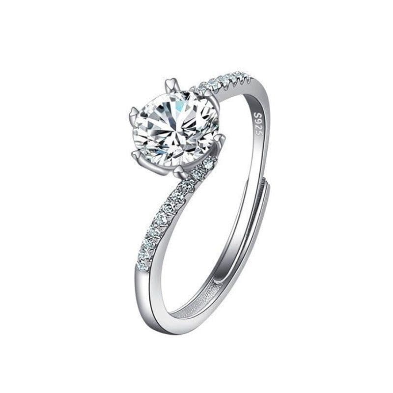 image-Female Ring Imitation Moissan Diamond Ring Female