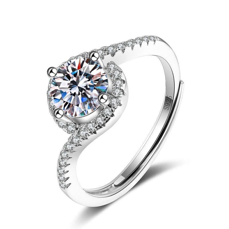 image-Female Ring Imitation Moissan Diamond Ring Female