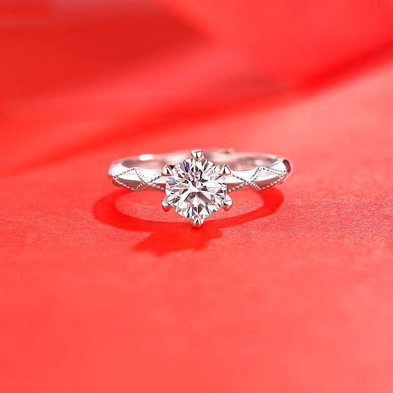 image-Female Ring Imitation Moissan Diamond Ring Female