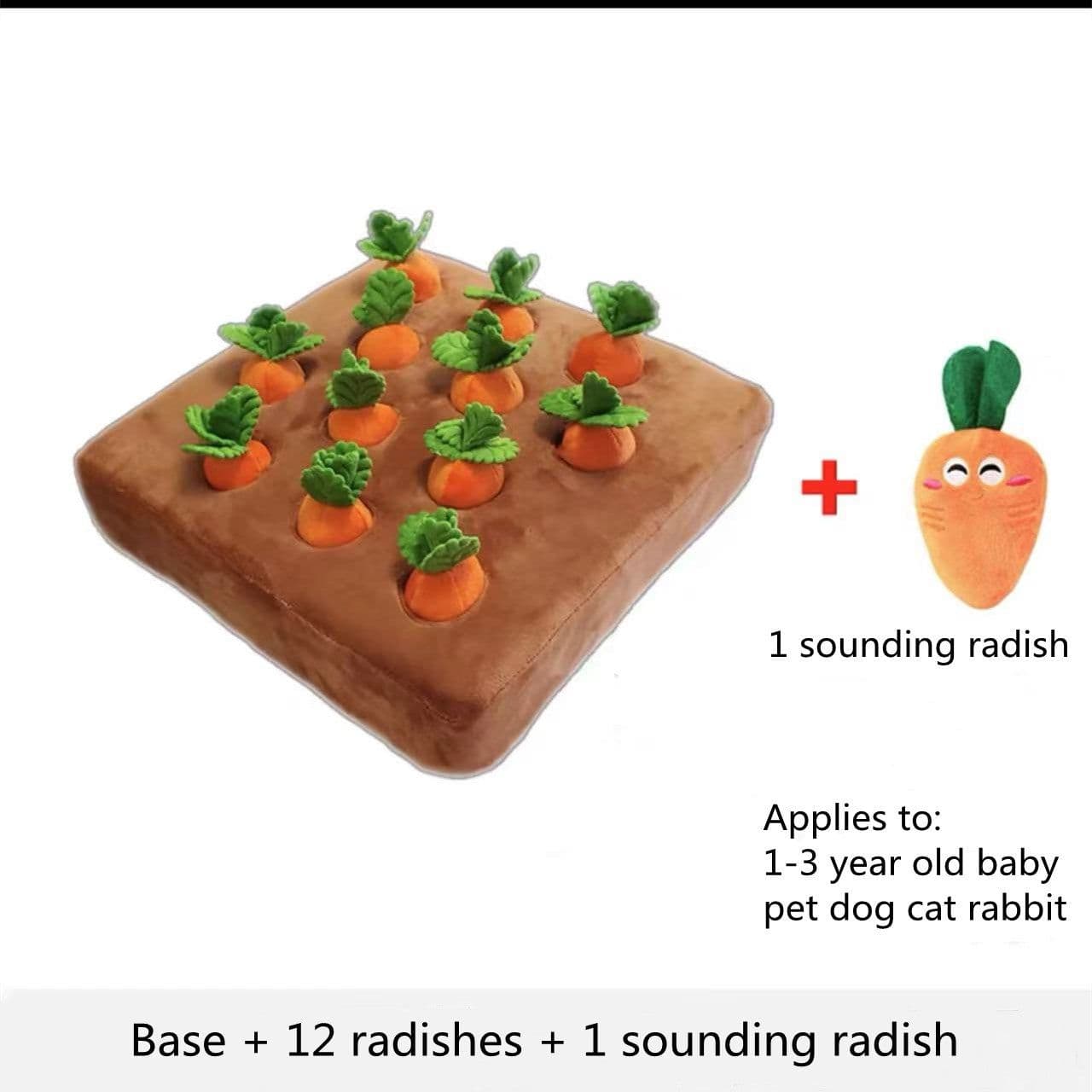 image-Pet Dog Toys Carrot Plush Toy Vegetable Chew Toy For Dogs Snuffle Mat For Dogs Cats Durable Chew Puppy Toy Dogs Accessories