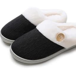 image-Slippers Confinement Shoes, Cotton Slippers European Size Wool Slippers