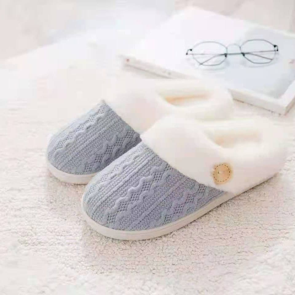 image-Slippers Confinement Shoes, Cotton Slippers European Size Wool Slippers
