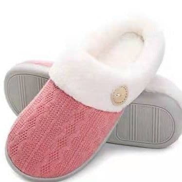 image-Slippers Confinement Shoes, Cotton Slippers European Size Wool Slippers