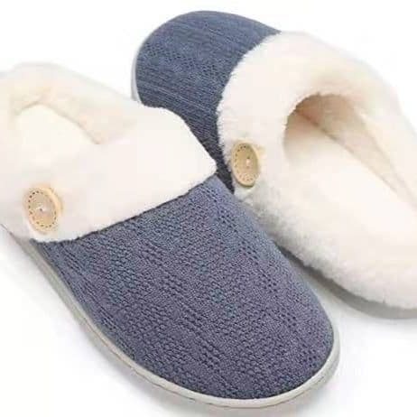 image-Slippers Confinement Shoes, Cotton Slippers European Size Wool Slippers
