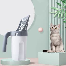 image-Plastic Cat Litter Scoop Pet Care Sand Waste Scooper Shovel Hollow Cleaning Tool